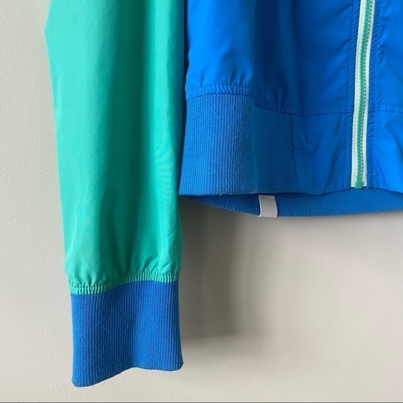 BENCH-BLUE & Green Colour Block Windbreaker (Size:Large) - Picture 7 of 12